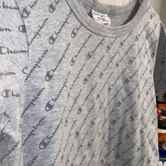 Champion Heritage XS Gray Logo Print Shirt - Picture 8 of 8
